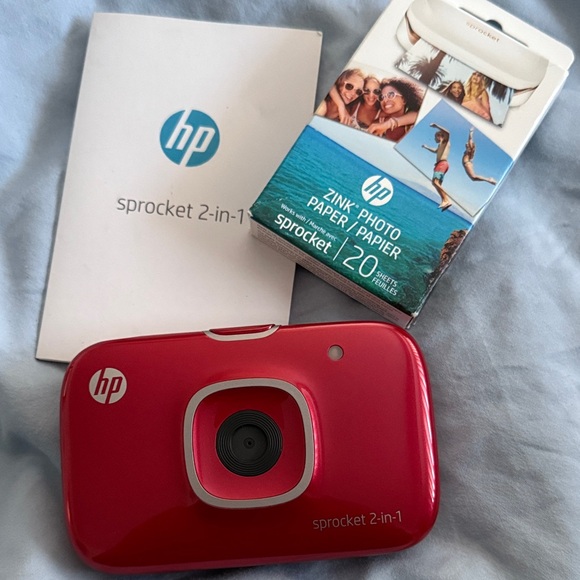 HP Other - HP Sprocket 2-in-1 Red Instant Camera